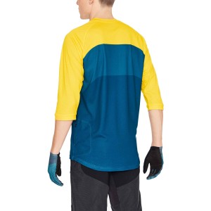 ESSENTIAL ENDURO 3/4 LIGHT Radtrikot kurzarm gelb/blau (sulphite multi yellow)