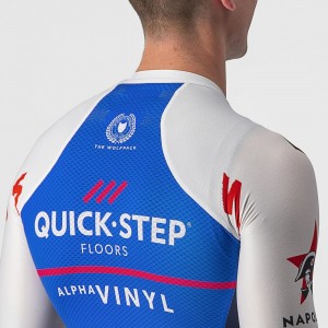 Quick Step-Alpha Vinyl 2022 Aero Race 6.1 Radtrikot kurzarm (langer RV)-Radsport-Profi-Team Quick Step-Alpha Vinyl 2022 Aero Race 6.1 Radtrikot kurzarm (langer RV)-Radsport-Profi-Team