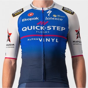 Quick Step-Alpha Vinyl 2022 CLIMBER'S 3.1 Radtrikot kurzarm (langer RV)-Radsport-Profi-Team Quick Step-Alpha Vinyl 2022 CLIMBER'S 3.1 Radtrikot kurzarm (langer RV)-Radsport-Profi-Team