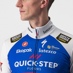 Quick Step-Alpha Vinyl 2022 Radtrikot langarm-Radsport-Profi-Team Quick Step-Alpha Vinyl 2022 Radtrikot langarm-Radsport-Profi-Team