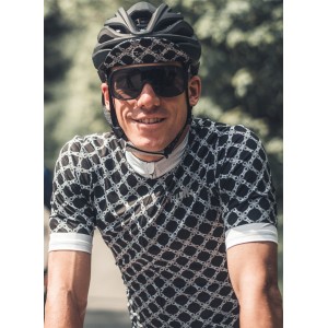 Chain Fashion Lab Radtrikot kurzarm schwarz/weiß