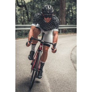 Chain Fashion Lab Radtrikot kurzarm schwarz/weiß