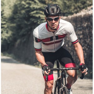 Snake Radtrikot kurzarm weiß