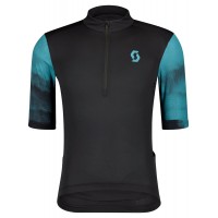 GRAVEL 10 Radtrikot kurzarm schwarz/blaugrün