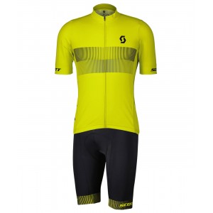 RC TEAM 10 Radsport-Set (Kurzarmtrikot+Trägerhose) gelb/schwarz