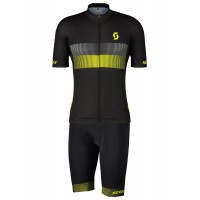 RC TEAM 10 Radsport-Set (Kurzarmtrikot+Trägerhose) schwarz/gelb