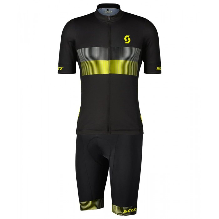 RC TEAM 10 Radsport-Set (Kurzarmtrikot+Trägerhose) schwarz/gelb