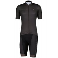 RC TEAM 10 Radsport-Set (Kurzarmtrikot+Trägerhose) schwarz/dunkelgrau