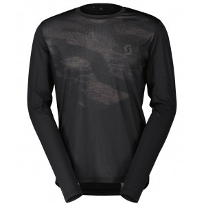 TRAIL FLOW MTB Trikot langarm schwarz/grau