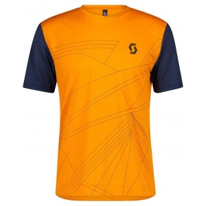 TRAIL FLOW MTB Trikot kurzarm orange/blau