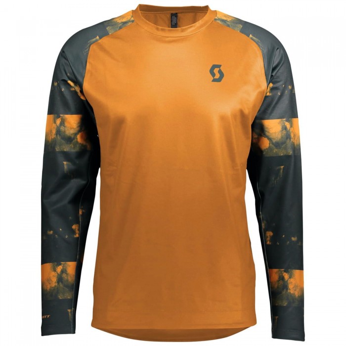 TRAIL STORM MTB Trikot langarm orange/grün