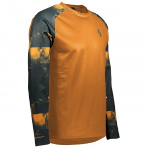 TRAIL STORM MTB Trikot langarm orange/grün