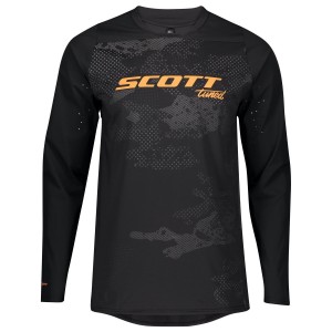 TRAIL TUNED Radtrikot MTB/Freeride langarm schwarz
