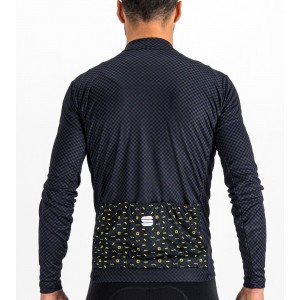 Checkmate Thermal Radtrikot langarm schwarz/blau