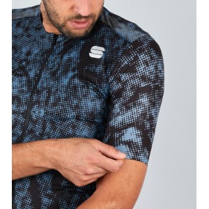 ESCAPE SUPERGIARA Radtrikot kurzarm schwarz/blau ESCAPE SUPERGIARA Radtrikot kurzarm schwarz/blau
