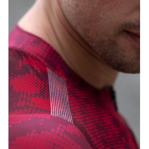 ESCAPE SUPERGIARA Radtrikot kurzarm weinrot