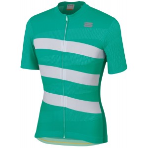 TEAM 2.0 RIBBON Radtrikot kurzarm grün/weiß