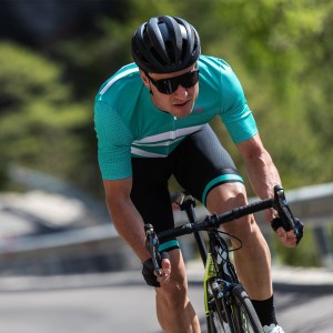 TEAM 2.0 RIBBON Radtrikot kurzarm grün/weiß