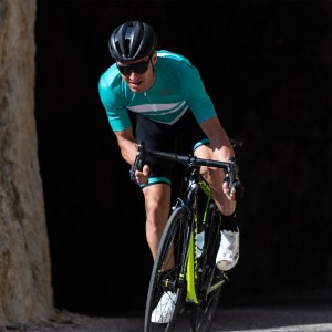 TEAM 2.0 RIBBON Radtrikot kurzarm grün/weiß