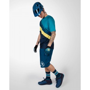 Singletrack Print Tee LTD Radtrikot kurzarm MTB/Freeride blau