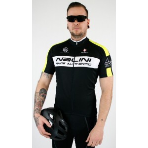 LUCSTER Radtrikot kurzarm schwarz/neongelb