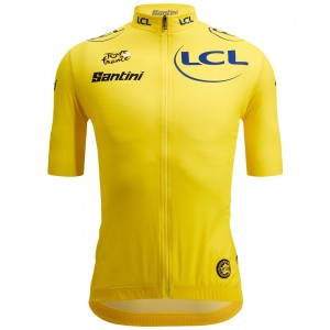 Übergröße Tour de France 2023 gelbes Trikot (maillot jaune, Gesamtführender) Radtrikot kurzarm Übergröße Tour de France 2023 gelbes Trikot (maillot jaune, Gesamtführender) Radtrikot kurzarm