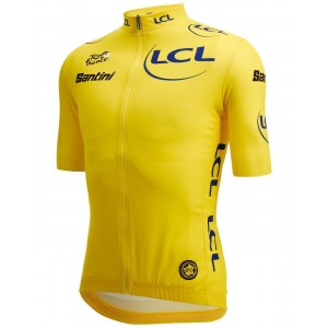 Übergröße Tour de France 2023 gelbes Trikot (maillot jaune, Gesamtführender) Radtrikot kurzarm Übergröße Tour de France 2023 gelbes Trikot (maillot jaune, Gesamtführender) Radtrikot kurzarm