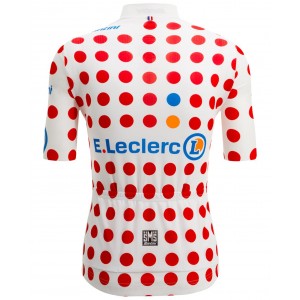 Tour de France 2023 gepunktetes Trikot (maillot pois, Bergtrikot) Radtrikot kurzarm