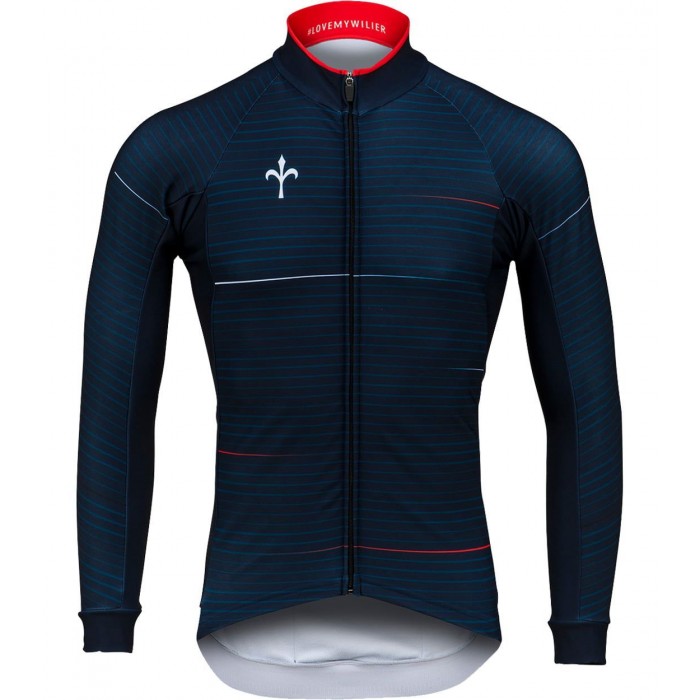 CAIVO Radtrikot langarm dunkelblau