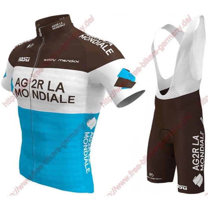 Profiteams AG2R LA MONDIALE 2019 Radbekleidung Satz Trikot Kurzarm+Trägerhosen Se Radtrikot Kaufen Profiteams AG2R LA MONDIALE 2019 Radbekleidung Satz Trikot Kurzarm+Trägerhosen Se Radtrikot Kaufen