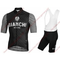 Profiteams BIANCHI MILANO Davoli Black Radbekleidung Satz Trikot Kurzarm+Trägerhosen Se Radtrikot Kaufen