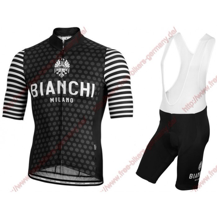 Profiteams BIANCHI MILANO Davoli Black Radbekleidung Satz Trikot Kurzarm+Trägerhosen Se Radtrikot Kaufen