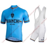 Profiteams BIANCHI MILANO New Pride blue Radbekleidung Satz Trikot Kurzarm+Trägerhosen Se Radtrikot Kaufen