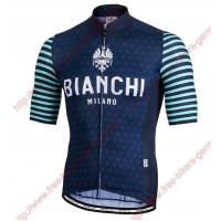Profiteams BIANCHI MILANO Davoli blue Trikot Kurzarm Outlet Radtrikot Kaufen