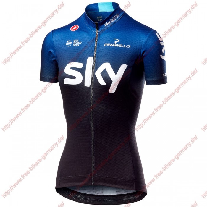Profiteams TEAM SKY 2019 Damen Trikot Kurzarm Outlet Radtrikot Kaufen