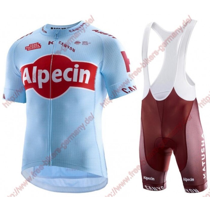 Profiteams TEAM KATUSHA ALPECIN 2019 Radbekleidung Satz Trikot Kurzarm+Trägerhosen Se Radtrikot Kaufen
