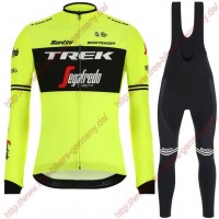 Profiteams Trek Segafredo 2019 training Fluo gelb Radsport Fahrradbekleidung Trikot Langarm+Lang Tr Radtrikot Kaufen