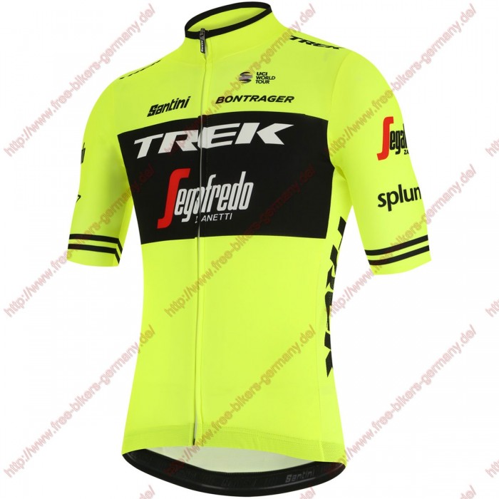 Profiteams Trek Segafredo 2019 training Fluo gelb Trikot Kurzarm Outlet Radtrikot Kaufen
