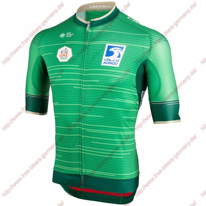 Profiteams UAE Tour 2019 Green Trikot Kurzarm Outlet Radtrikot Kaufen