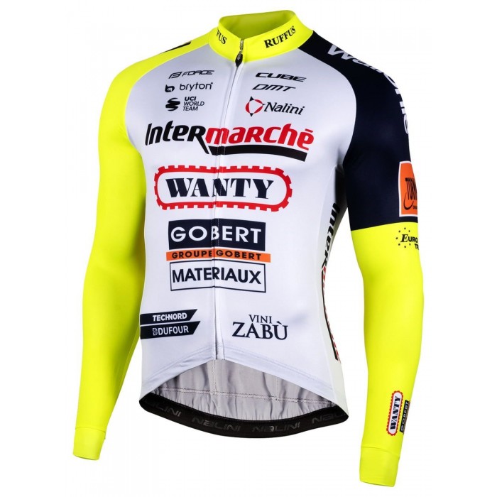 Intermarché-Wanty-Gobert Matériaux 2022 Radtrikot langarm-Radsport-Profi-Team Radtrikot Kaufen