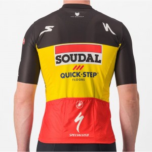 Soudal Quick-Step belgischer Meister 2023 Competizione Radtrikot kurzarm-Radsport-Profi-Team Radtrikot Kaufen