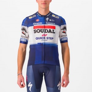 Soudal Quick-Step 2023 Competizione Radtrikot kurzarm-Radsport-Profi-Team Radtrikot Kaufen