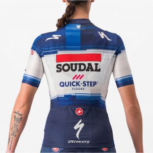 Soudal Quick-Step 2023 Competizione Radtrikot Damen kurzarm-Radsport-Profi-Team Radtrikot Kaufen