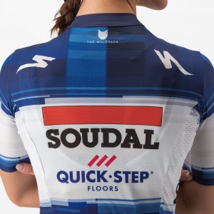 Soudal Quick-Step 2023 Competizione Radtrikot Damen kurzarm-Radsport-Profi-Team Radtrikot Kaufen