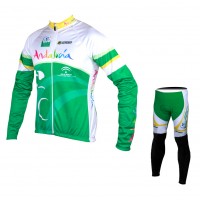 2015 Andalucia Fahrradbekleidung Radtrikot Satz Langarm und Lange Fahrradhose Radtrikot Kaufen
