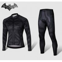 2015 Bat-Man Fahrradbekleidung Radtrikot Satz Langarm und Lange Fahrradhose Radtrikot Kaufen