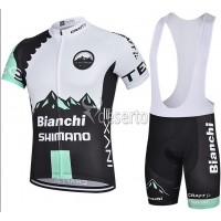 2015 Bianchi Shimano Fahrradbekleidung Satz Fahrradtrikot Kurzarm Trikot und Kurz Trägerhose Radtrikot Kaufen