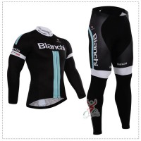 2015 Bianchi Fahrradbekleidung Radtrikot Satz Langarm und Lange Fahrradhose Radtrikot Kaufen