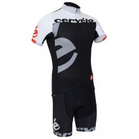 2015 Cervelo fahrradbekleidung Satz Radtrikot Kurzarm grau schwarz und Kurz Radhose Radtrikot Kaufen