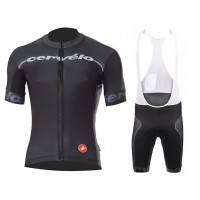 Cervelo Schwarz Proteam 2015 Fahrradbekleidung Satz Fahrradtrikot Kurzarm Trikot und Kurz Trägerhose Radtrikot Kaufen